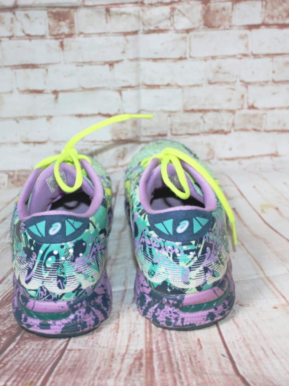Asics GEL-Nimbus Dynamic Duomax Running Shoes T676N Purple Neon Yellow sz: 9 - Picture 7 of 9